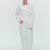 マリンボーダーボートネックニット