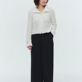 シャーリングフラワーカーディガン