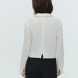 シャーリングフラワーカーディガン