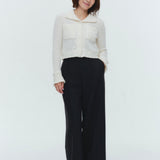 シャーリングフラワーカーディガン