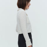 シャーリングフラワーカーディガン