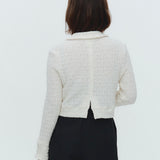 シャーリングフラワーカーディガン