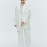 肩パット付きラメハーフスリーブTee