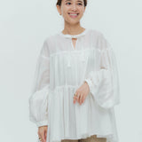 ウェイビーシアーティアードブラウス