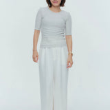 肩パット付きラメハーフスリーブTee