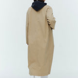 フーデッドシングルロングコート