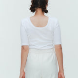 肩パット付きハーフスリーブTee