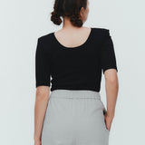 肩パット付きハーフスリーブTee