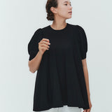 Aラインパフスリーブニット