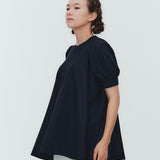 Aラインパフスリーブニット