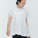 Aラインパフスリーブニット