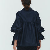 スカラップトリムブラウス