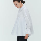 スカラップトリムブラウス