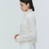 シャーリングフラワーカーディガン