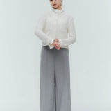 シャーリングフラワーカーディガン