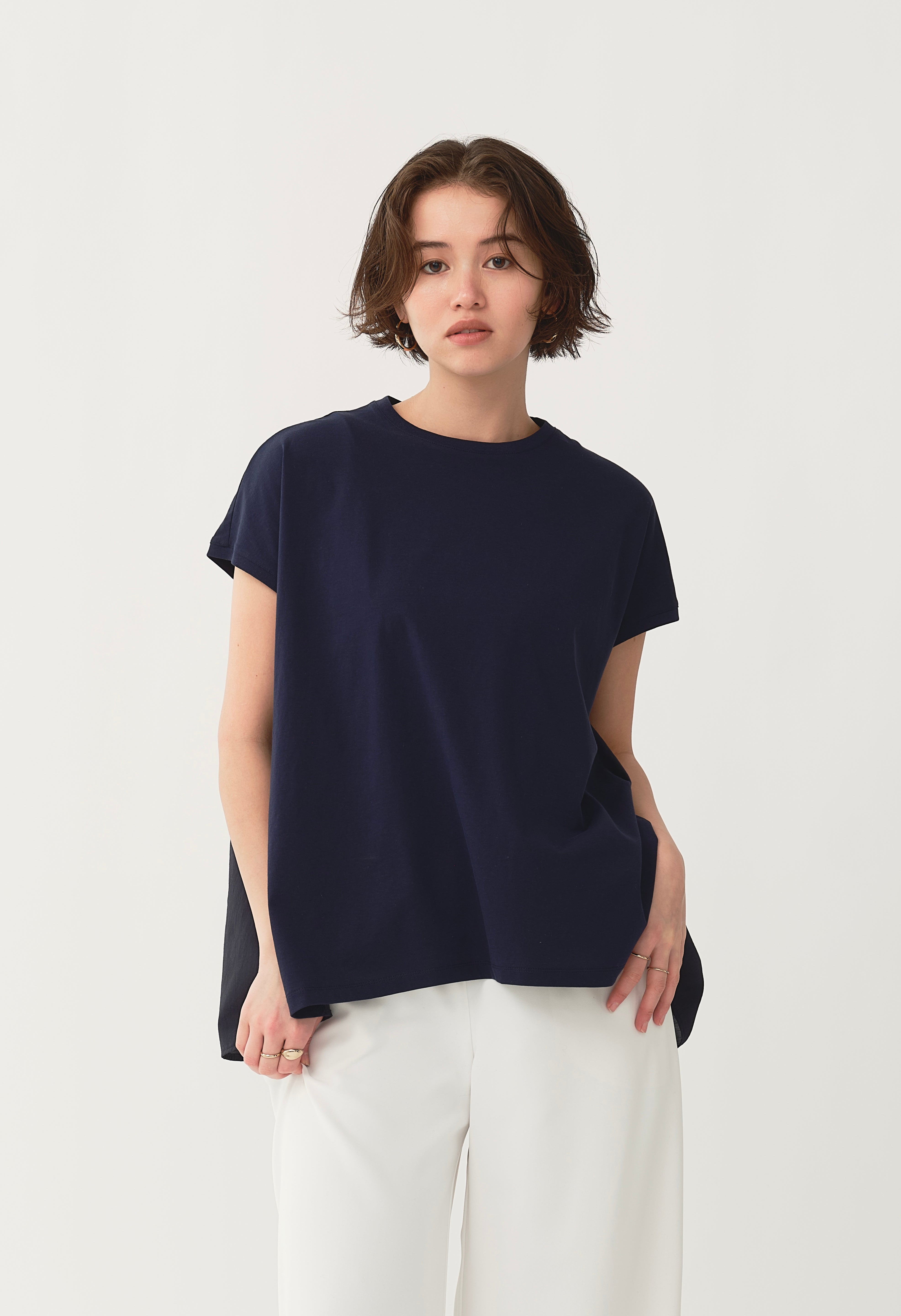 6/15pm12:00～発売 バックギャザーワイドカットソー