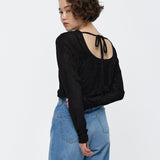 シアーベロアバックレスTee