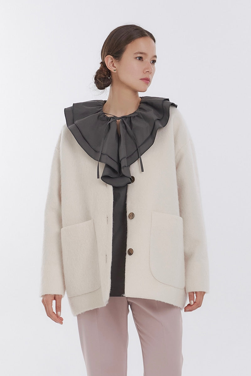 ウールモヘアシャギージャケット