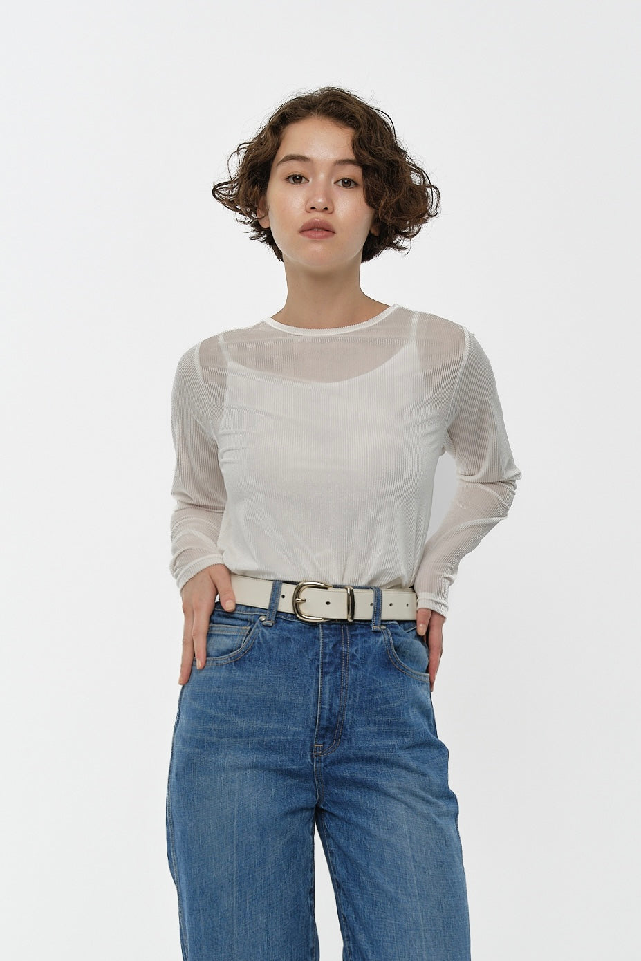 シアーベロアバックレスTee