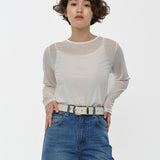 シアーベロアバックレスTee