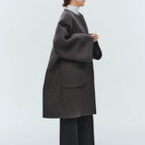 ウールノーカラーコート