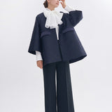 リボンジャガードテントコート