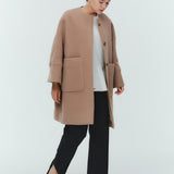 ウールノーカラーコート