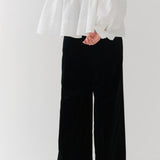 コットンベルベットワイドパンツ