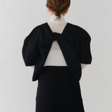 バックツイストウールトップス