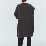 ウールノーカラーコート
