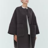 ウールノーカラーコート