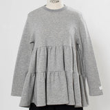 ベーシック裏毛ティアードカットソー