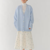 圧縮ニットレイヤードカーディガン