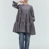 ランダムティアードショートドレス