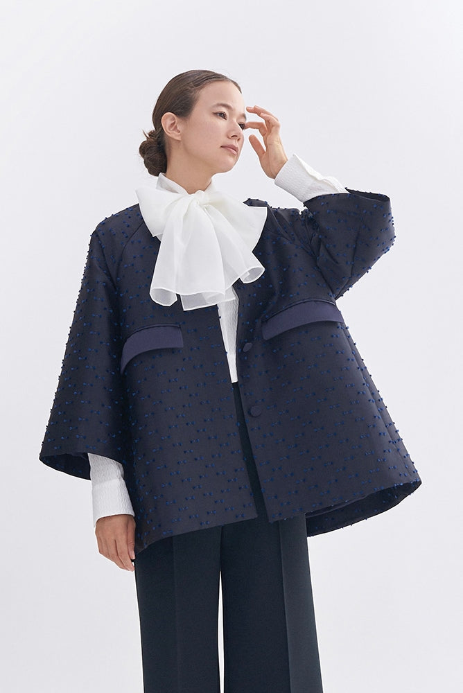 リボンジャガードテントコート