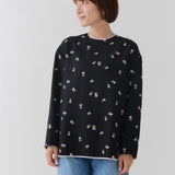 フクレ刺繍シンプルブラウス