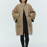 ウールノーカラーコート