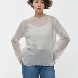 メッシュドットレースTee