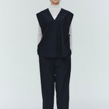 ハンサムVネックリボンジレ