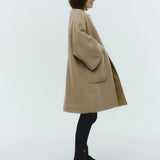 ウールノーカラーコート