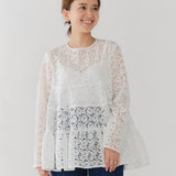 フロッキーレースティアードブラウス