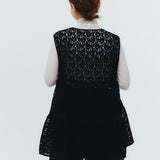 フロッキーレースティアードジレ