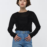 シアーベロアバックレスTee