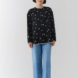 フクレ刺繍シンプルブラウス