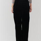 コットンベルベットワイドパンツ