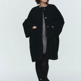 ウールノーカラーコート