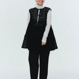 フロッキーレースティアードジレ