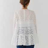 フロッキーレースティアードブラウス