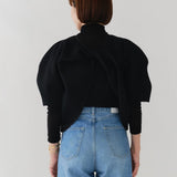 バックツイストウールトップス