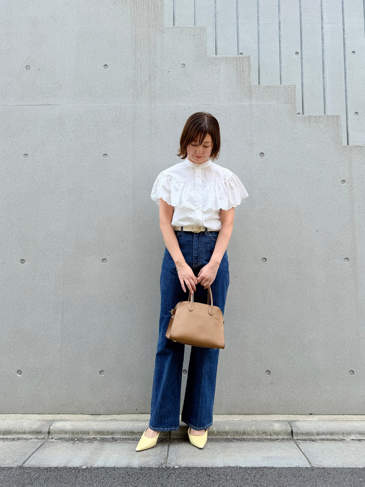 Scallop Sleeve Blouse